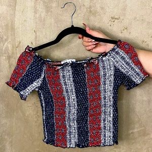 Medium Cropped top, tri colored